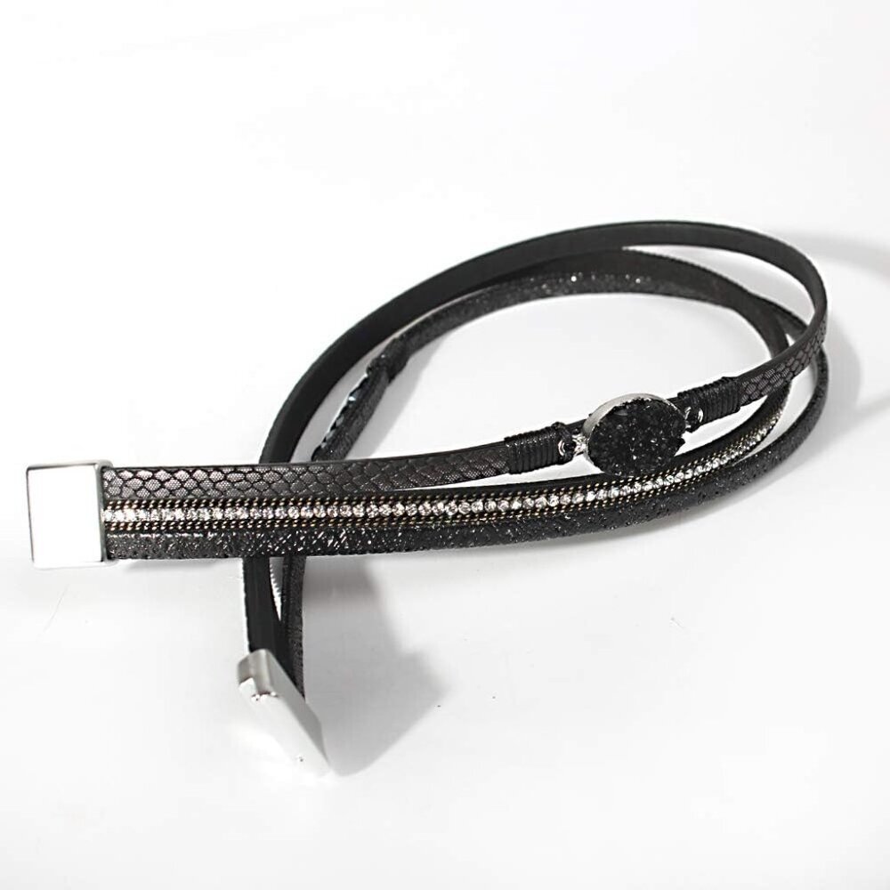 Boho Leather Bracelets Double Wrap Cuff Bracelets… - image 4